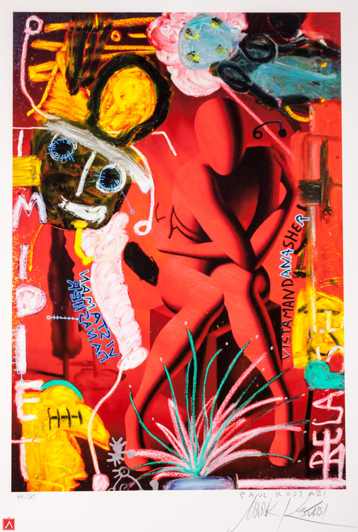 Mark Kostabi + Paul Kostabi 'Scheggia di coscienza', oplage 50 ex, handgesigneerd en genummerd, 2013 verkocht voor € 175!