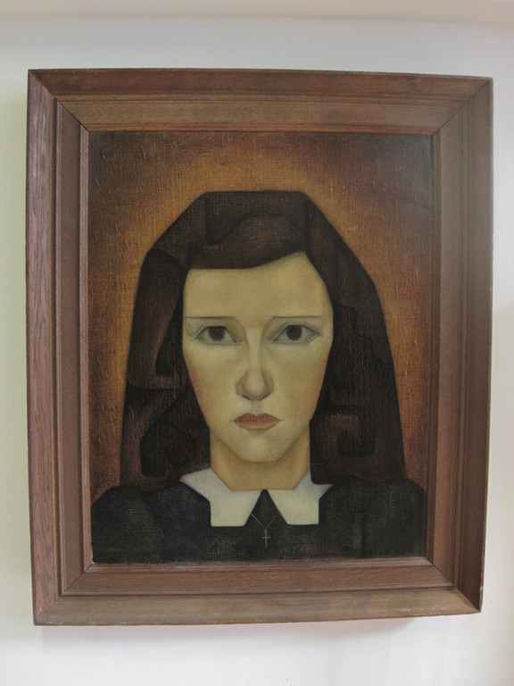 Bas vd Smit (1915-1996) Rotterdam Kubisme "de Branding" portret 1944 verkocht voor € 380!