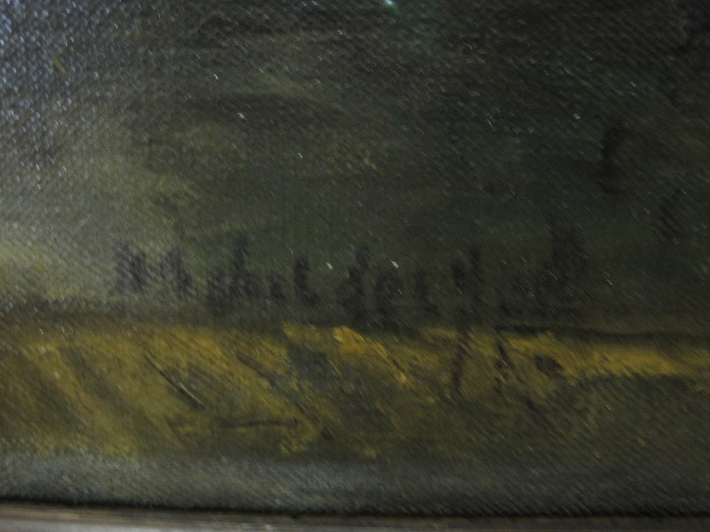 omstreeks 1920 - GROOT stadsgezicht Rotterdam Laurenskerk onduid gesigneerd kopen? Bied vanaf 1!