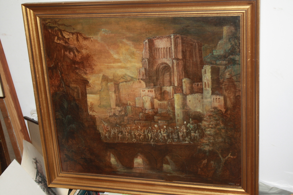 surrealisme 1948 - willem nys - CARNAVAL OPTOCHT bij KASTEEL verkocht voor € 300!