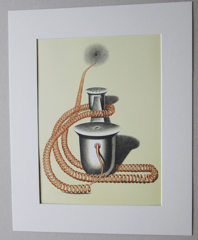 KONRAD KLAPHECK - Originele Litho uit de Derriere le Miroir 250 / 1982. Zeldzaam verkocht voor € 73!