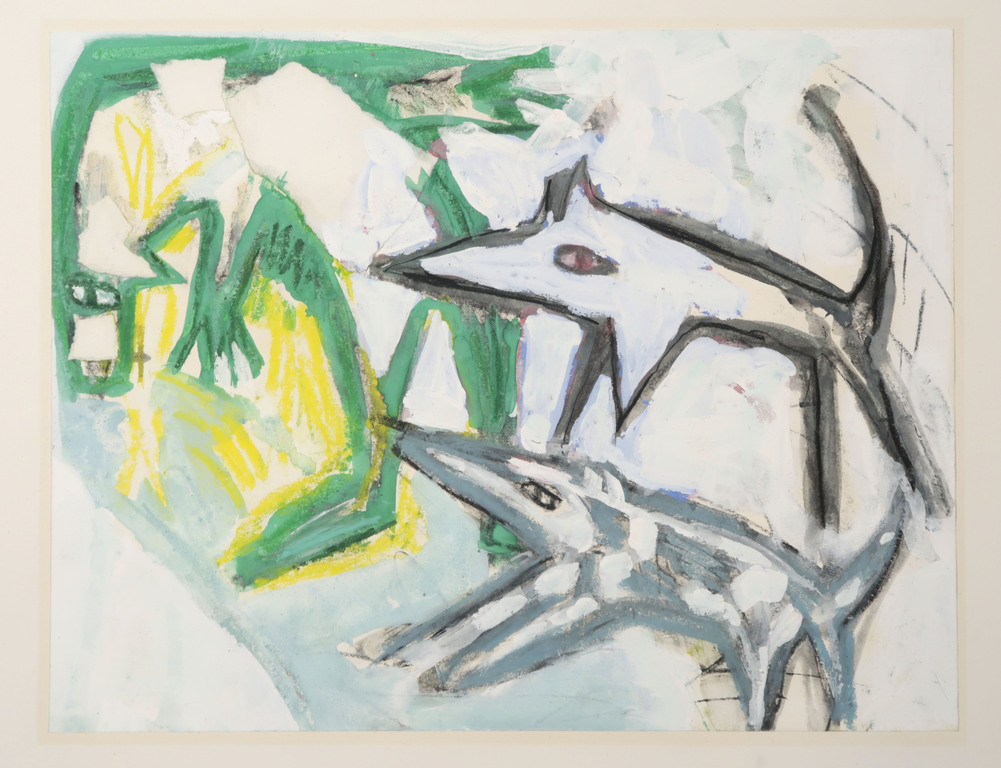 Onbekend: Gouache en collage, Zonder titel kopen? Bied vanaf 1!
