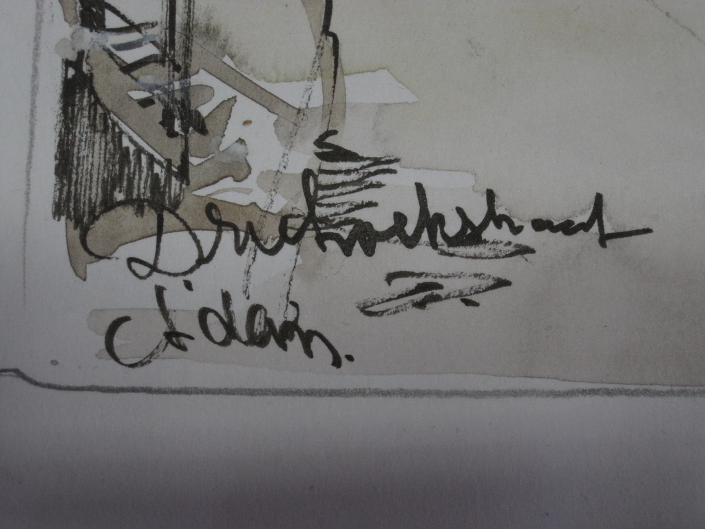 Gesigneerd v/d Pol Aquarel Amsterdam "Vrouw in Driehoekstraat Jordaan" ca.1950 kopen? Bied vanaf 1!