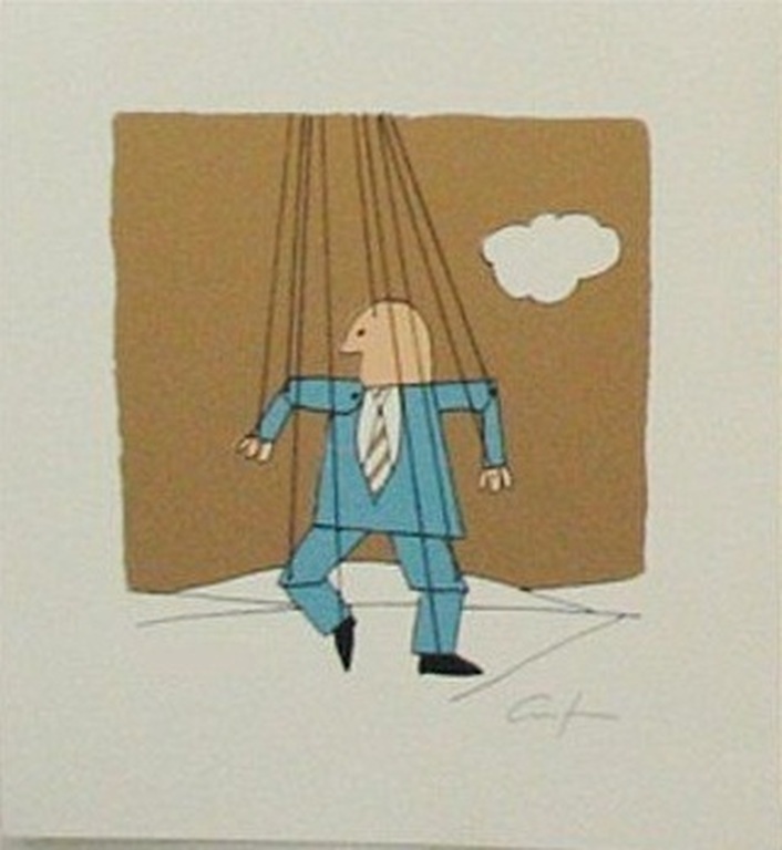 Harry Araten: Lithografie, Man at work II kopen? Bied vanaf 9!