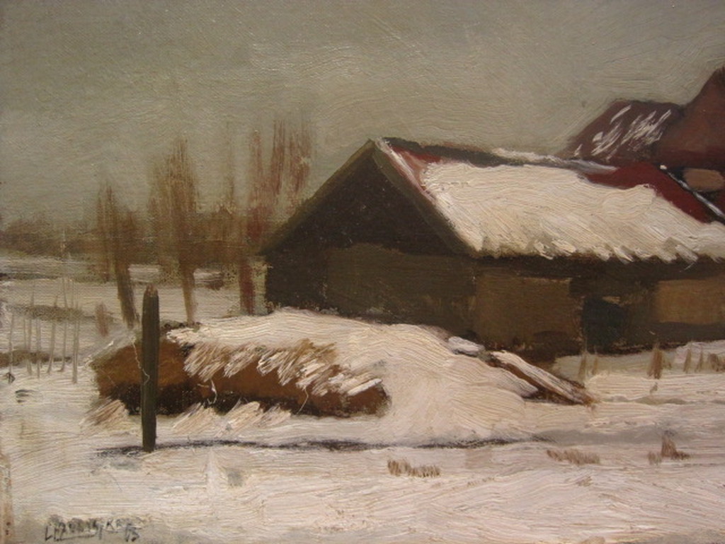 Charles J Kemper olieverf "Winterlandschap bij Overschie" gesigneerd ca. 1940 kopen? Bied vanaf 1!
