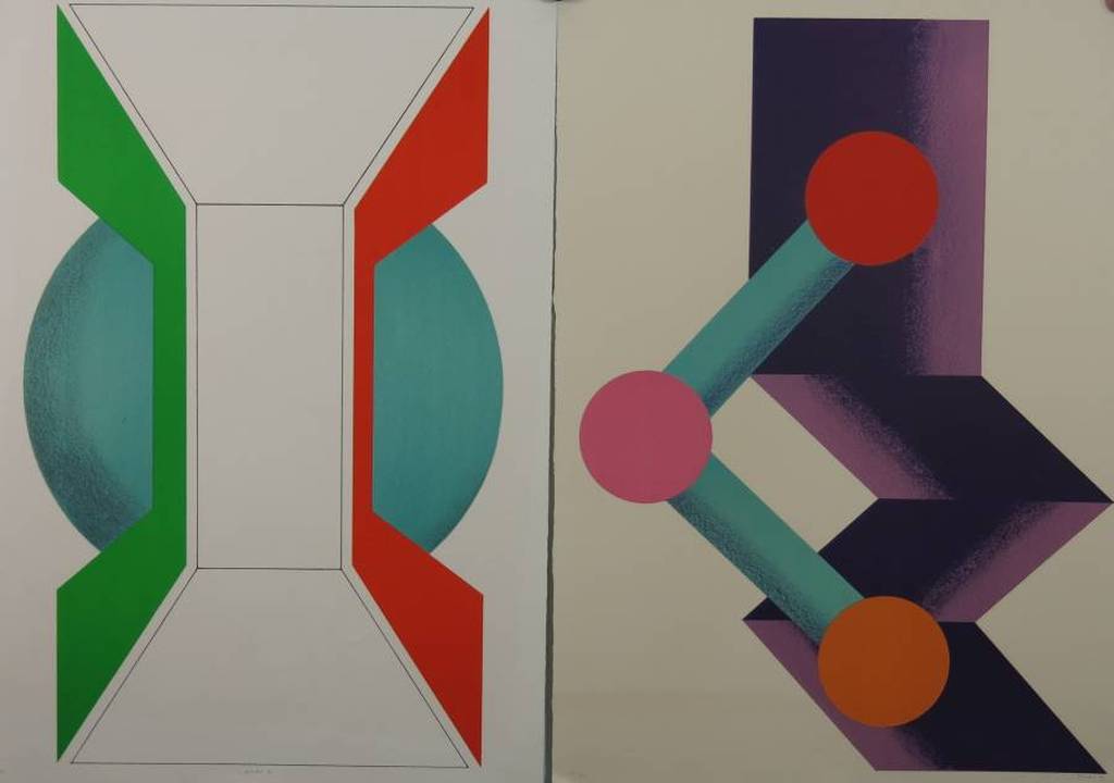 Kumi Sugai: 2x Zeefdruk, zonder titel kopen? Bied vanaf 50!