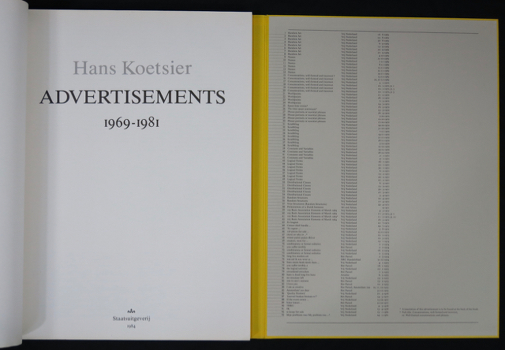 Hans Koetsier: Folio, Advertisements kopen? Bied vanaf 1!