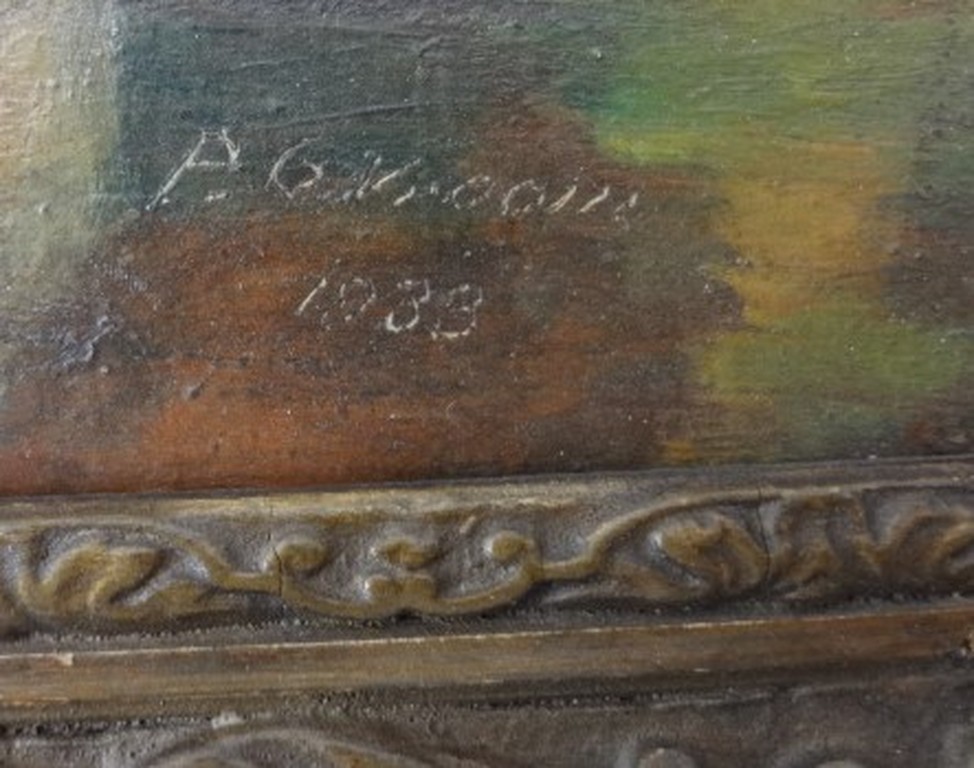 Onbekende kunstenaar - olieverf op paneel - 1938 kopen? Bied vanaf 1!