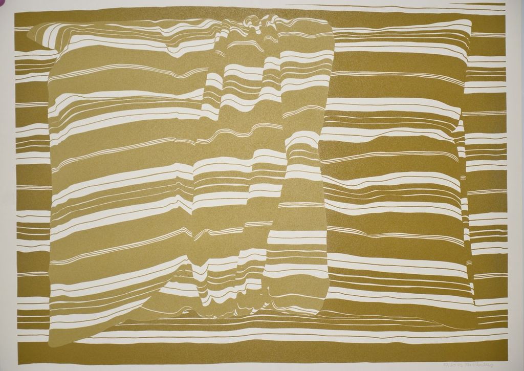Har Sanders: Zeefdruk. Abstracte compositie verkocht voor € 70!