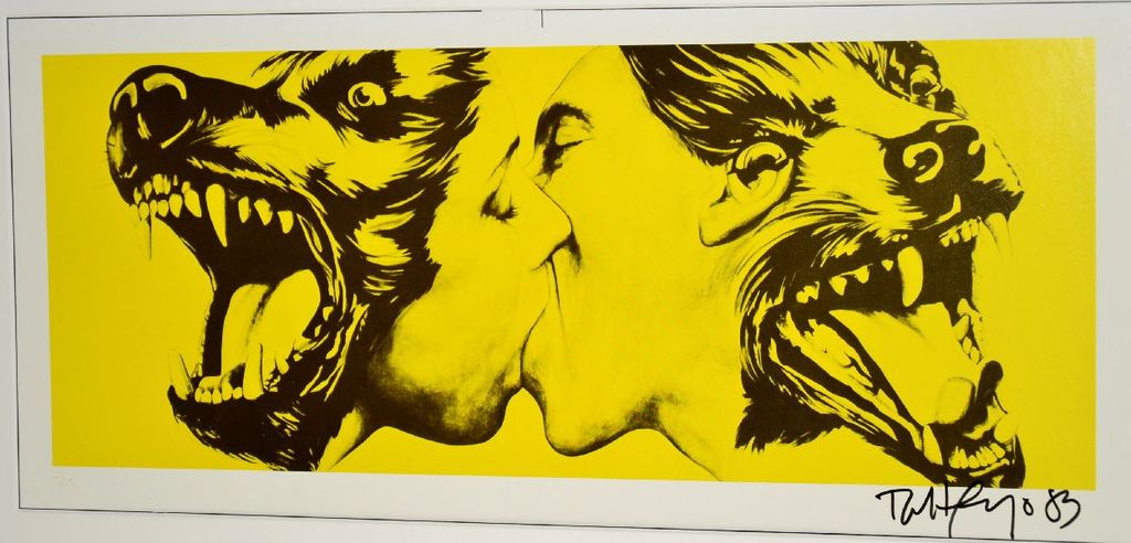 Robert Longo: Zeefdruk, Strong in love, 2003 verkocht voor € 200!