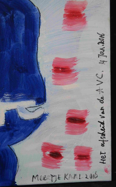 Meertje Kaal: Acryl op doek, Het afscheid van de AVC. - Ingelijst kopen? Bied vanaf 1!