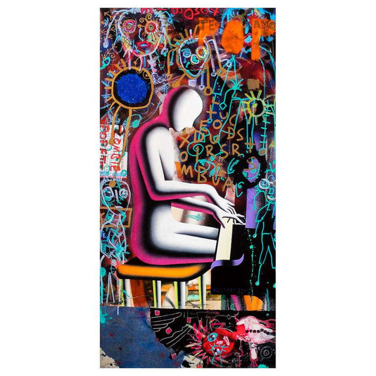Mark Kostabi + Paul Kostabi - Playing under Supervision verkocht voor € 110!