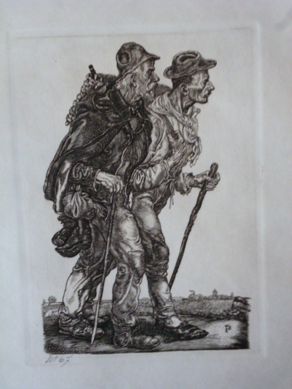 Pieter Dupont-Kopergravure-De bedelaars verkocht voor € 50!