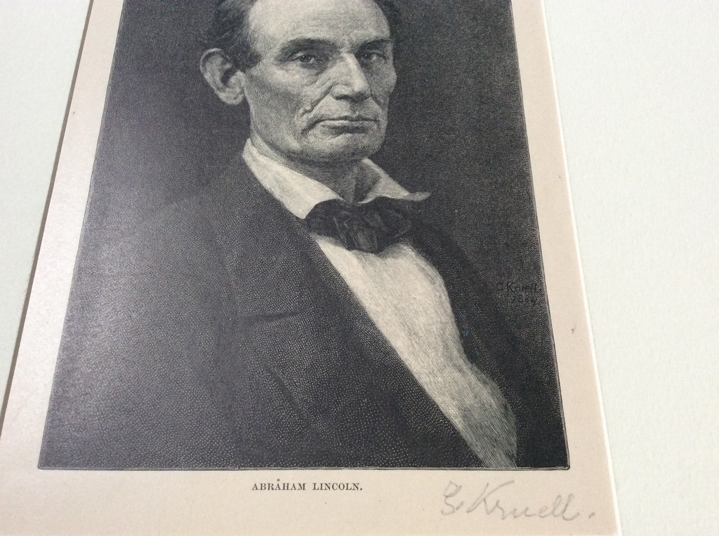 S.Kruell - Abraham Lincoln - gravure, 1922 kopen? Bied vanaf 1!