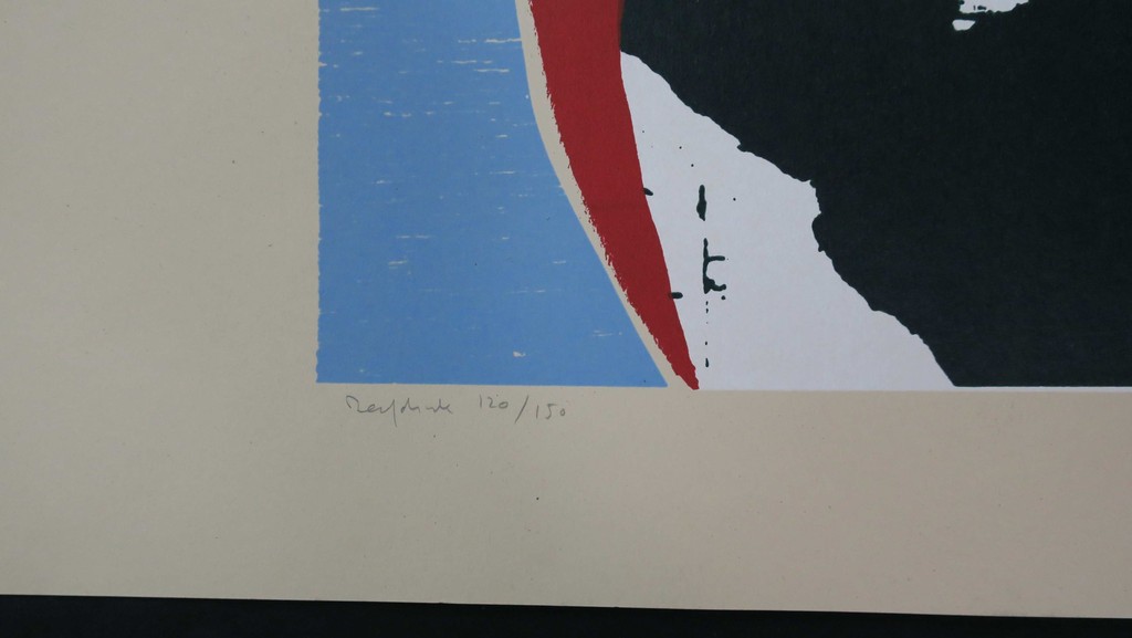 Onbekend gesigneerd: Zeefdruk, Z.T. Abstract kopen? Bied vanaf 1!