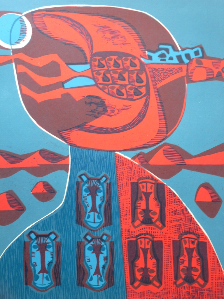 GERRIT DE MORÉE (1909-1981) GRAFIEKBLAD "HORSE POWER" UIT 1975 verkocht voor € 45!