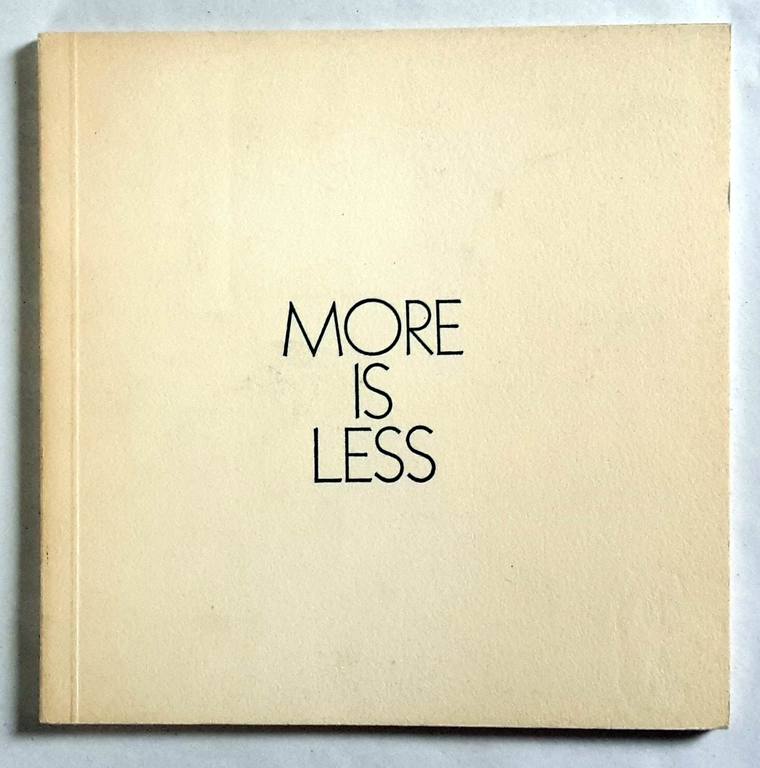 Raoul de Keijser, Roland Jooris: More is Less, kunstenaarsboek, 1972, gesigneerd verkocht voor € 65!