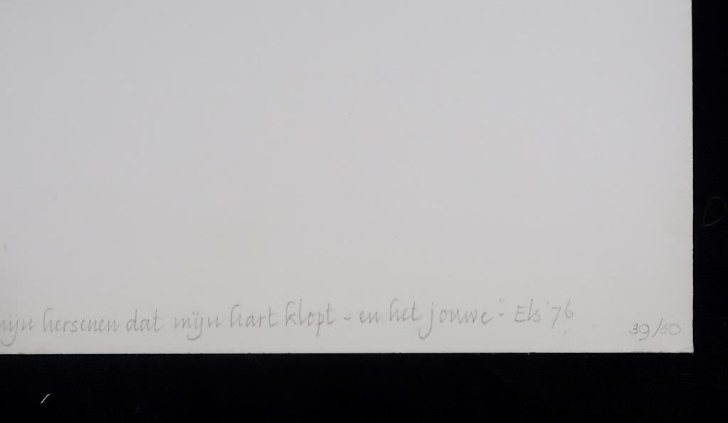 Onbekend gesigneerd: Zeefdruk, Luister mijn lief... kopen? Bied vanaf 1!