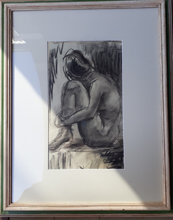 Onbekende kunstenaar, zittend naakt - pastel op papier z.j. (27x47) (63x80) kopen? Bied vanaf 1!