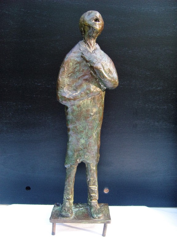 Onbekende meester: Bronzen beeld van staande man kopen? Bied vanaf 150!