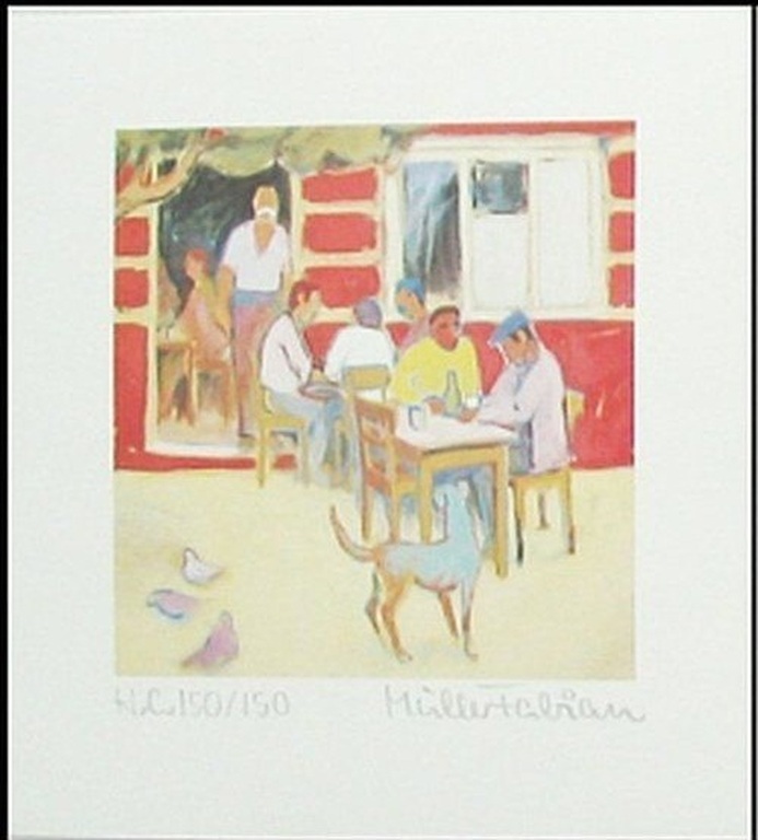 "Artists of the World", o.a. Müller: Vier lithografien, diverse voorstellingen kopen? Bied vanaf 20!