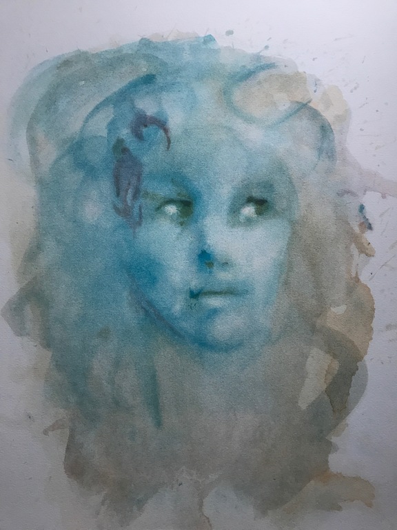 Leonor Fini - Leonor Fini - Visage Bleu - Gesigneerd