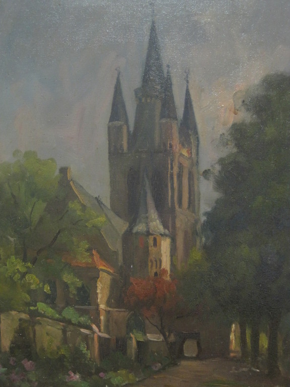 Marinus Zwart (1882-1970) "Oude Kerk Delft" olieverf 1930 gesigneerd kopen? Bied vanaf 1!