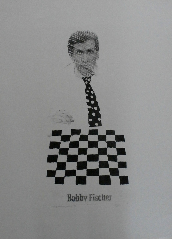 Klaas Gubbels - ets/aquatint: Bobby Fischer - 1971 kopen? Bied vanaf 125!