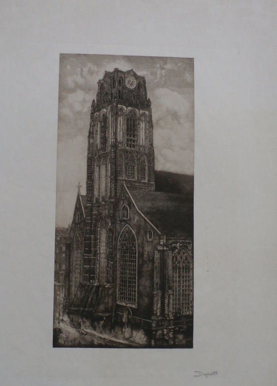 Pieter Dupont, Sint Laurenskerk Rotterdam, handgesigneerd verkocht voor € 75!