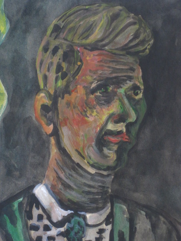 interessant expressionistisch (zelf?)portret gesigneerd W. Gilles  kopen? Bied vanaf 1!