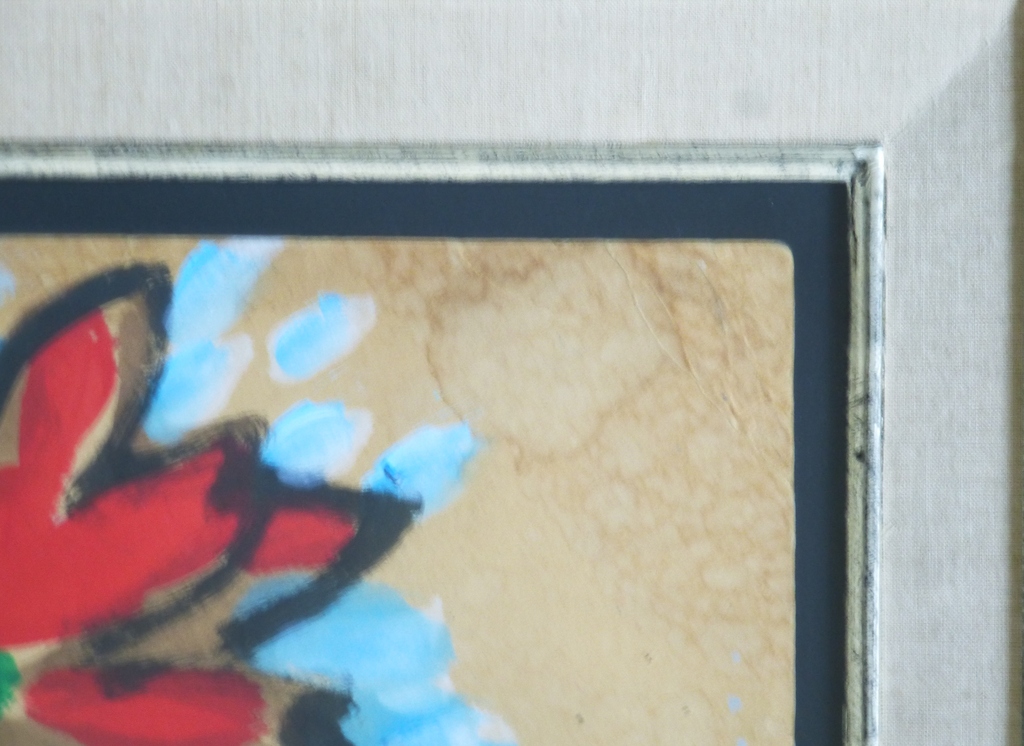 Herman Krikhaar, grote gouache: figuur en bloemen, 1988, handgesigneerd kopen? Bied vanaf 375!