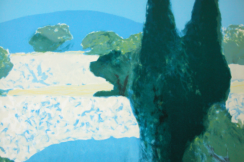 Roger Muhl, kleurenlitho, 'Paysage provencale' - MOURLOT kopen? Bied vanaf 45!