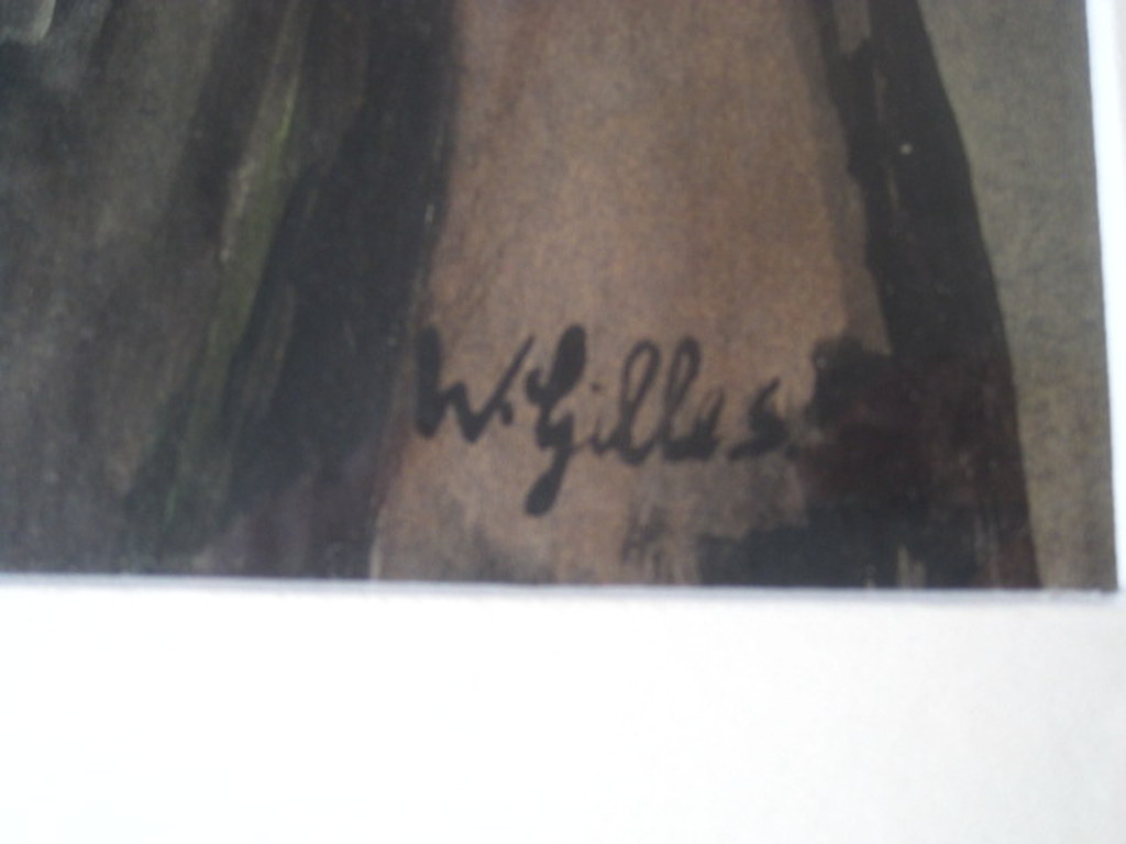 interessant expressionistisch (zelf?)portret gesigneerd W. Gilles  kopen? Bied vanaf 1!