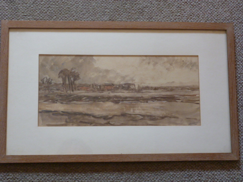 Anton Voorzanger - aquarel - Landschap kopen? Bied vanaf 45!