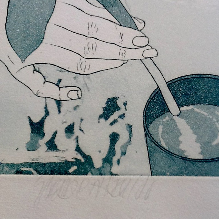 Sjoerd Bakker , Ets aquatint , gesigneerd kopen? Bied vanaf 65!