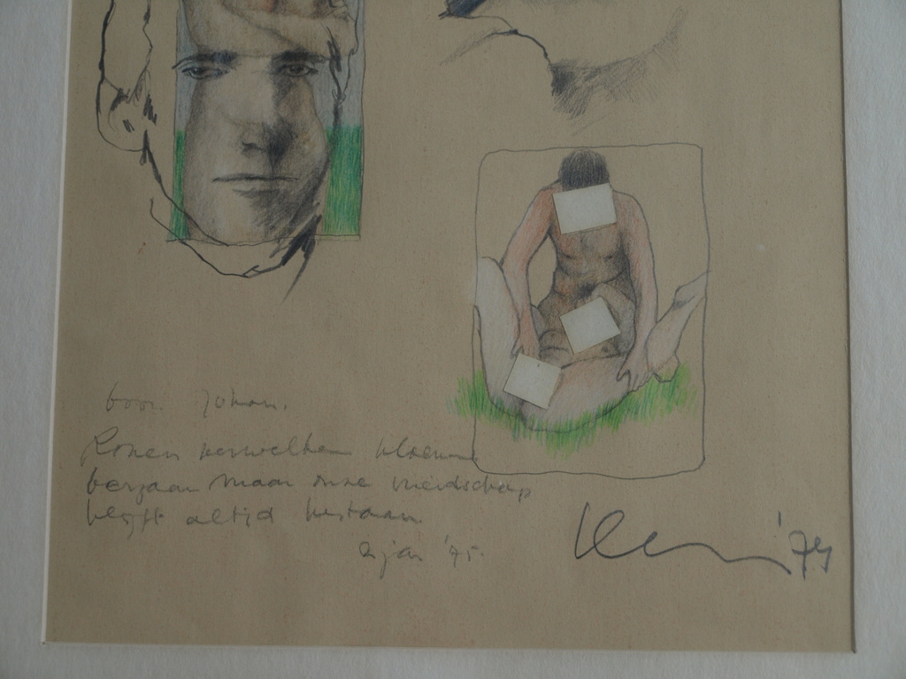 Onbekend, gesigneerd : Erotische tekeningen – ingelijst - 1974 kopen? Bied vanaf 1!