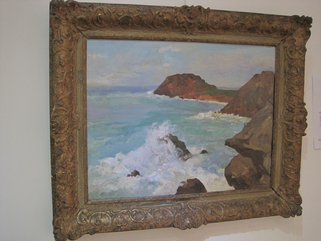 Jac.Ritsema 1869-1943  "Atlantisch Kustlandschap" olieverf  gesigneerd - c. 1900 kopen? Bied vanaf 1!