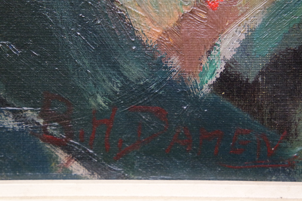 Bob Hylkema Damen (1900-1990) - olieverf op doek - moeder met kind kopen? Bied vanaf 120!