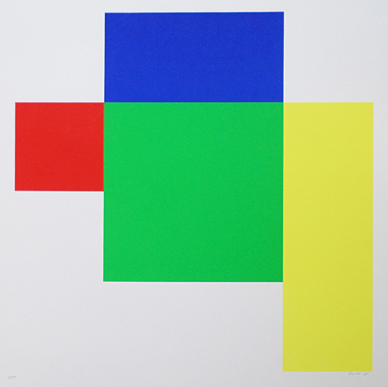 Bob Bonies - Geometrische compositie, zeefdruk verkocht voor € 160!