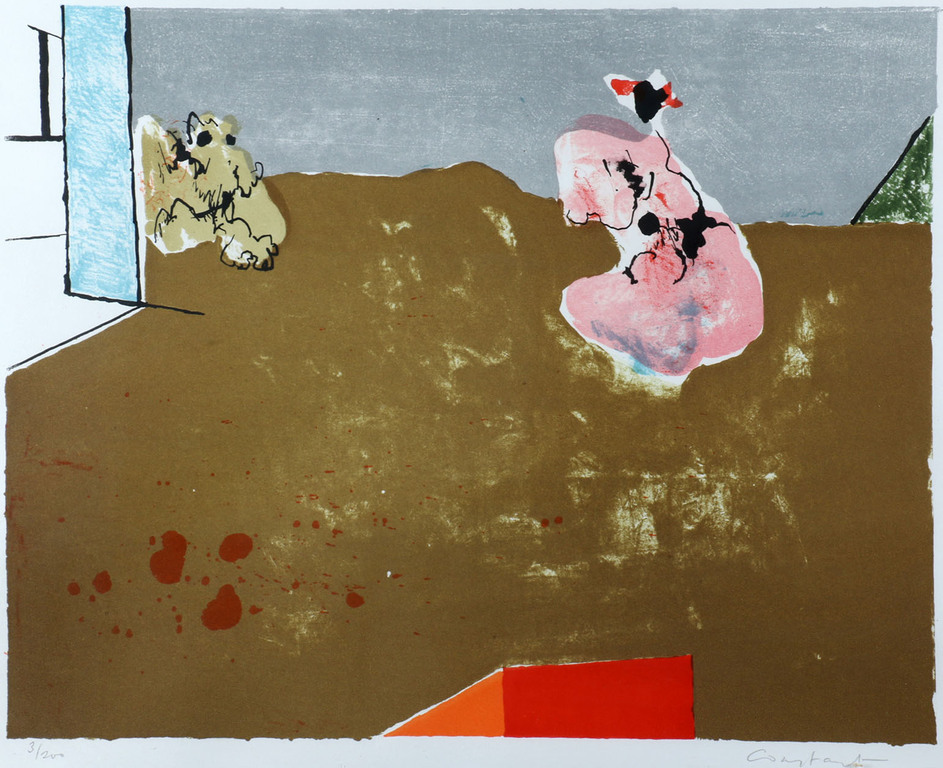 Constant - Vrouw en hond- Litho-1965 verkocht voor € 345!