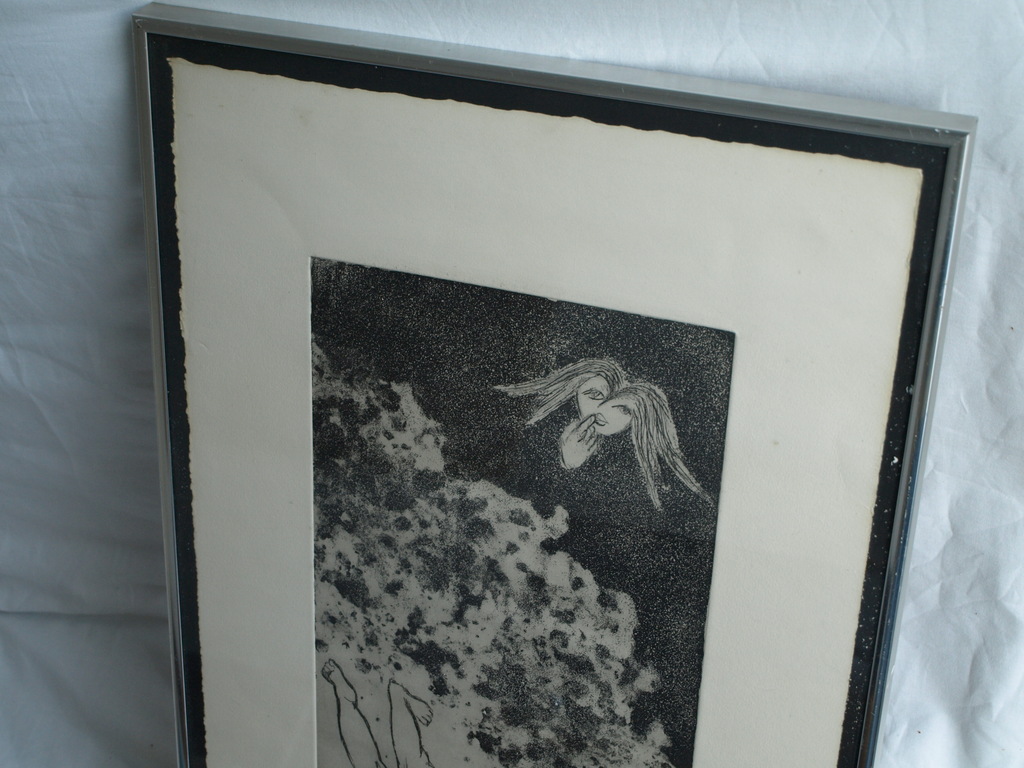 Ans Wortel : Ets , We gaan - gesigneerd & ingelijst – 1973 kopen? Bied vanaf 40!