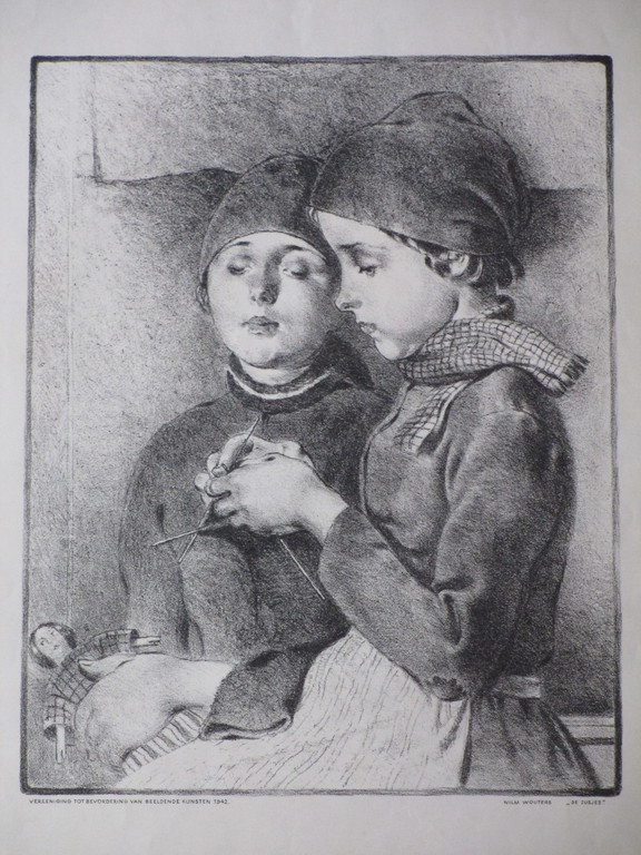 Wilm Wouters, De Zusjes, Litho kopen? Bied vanaf 30!