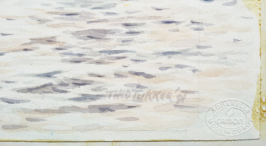 Gezicht op Dordrecht, aquarel (gemonteerd, groot) kopen? Bied vanaf 1!