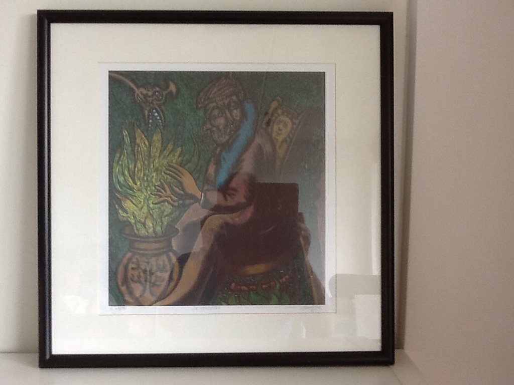 Pjeroo Roobjee, zeefdruk " De Verteller " verkocht voor € 35!