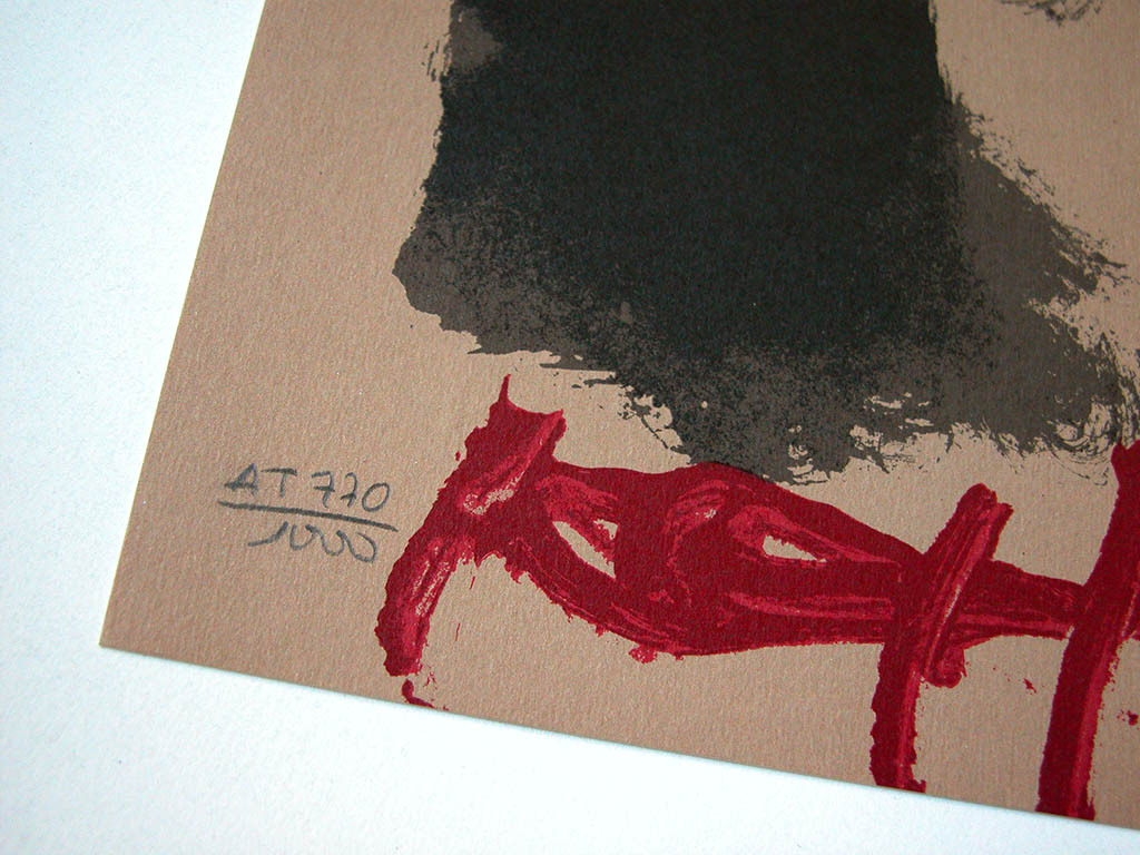 Antoni Tapies, ‘Creu i M’, originele lithografie, 1999, handgenummerd, ed. 1000  kopen? Bied vanaf 75!