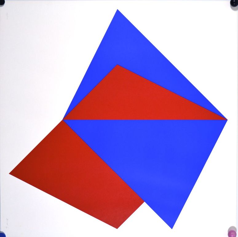 Bob Bonies: Zeefdruk. Abstracte compositie verkocht voor € 100!