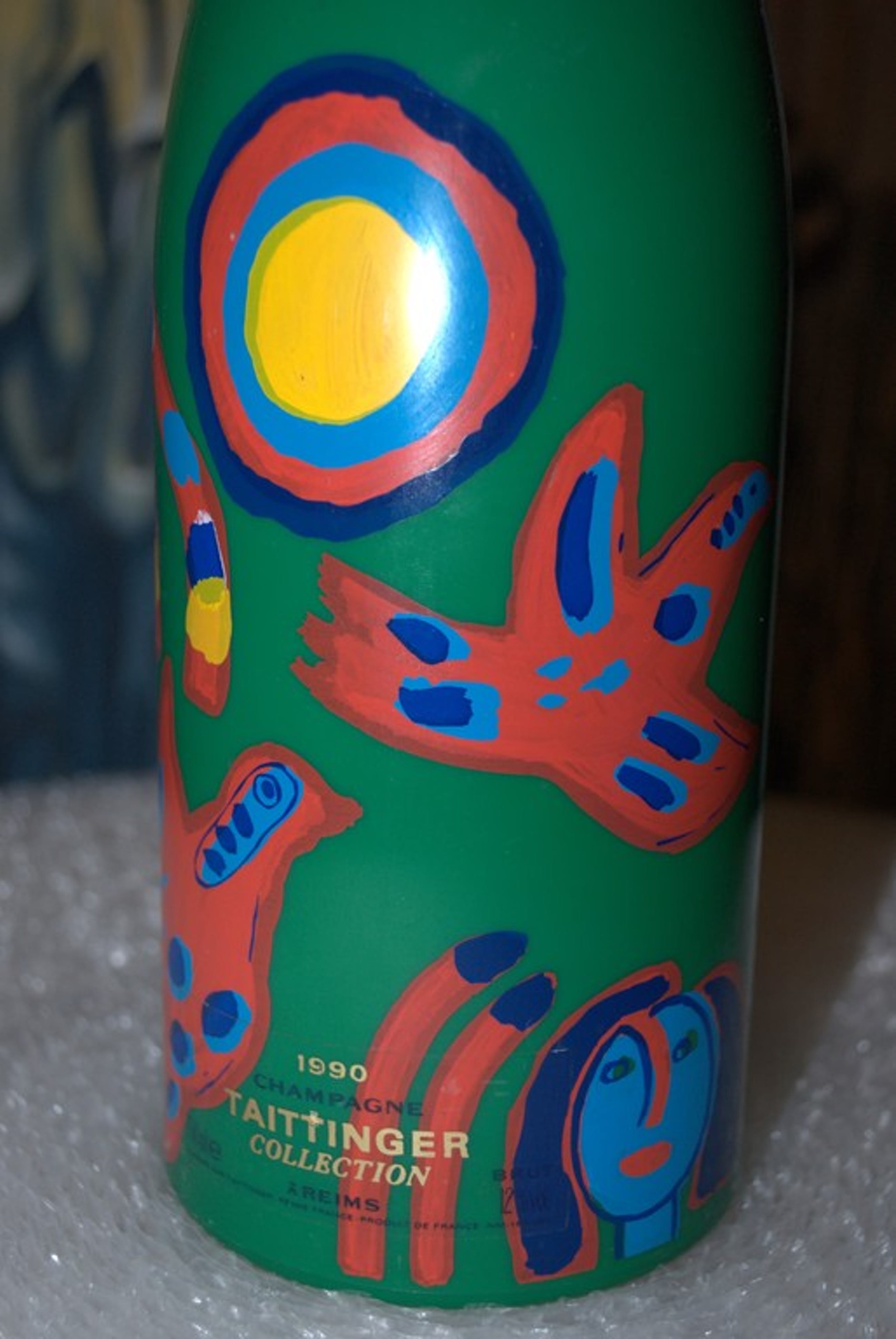 Corneille - Corneille - champagnefles Taittinger Collection 1990 