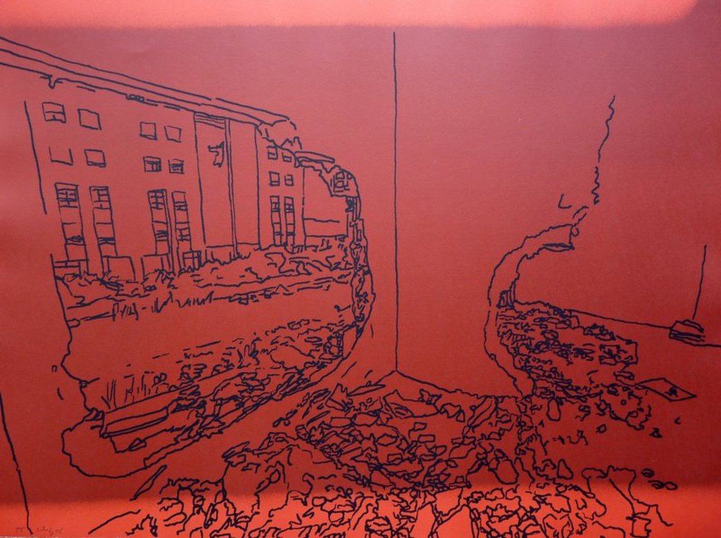 Pedro Calapez, Interior # 205, lithografie (2006), verkocht voor € 69!