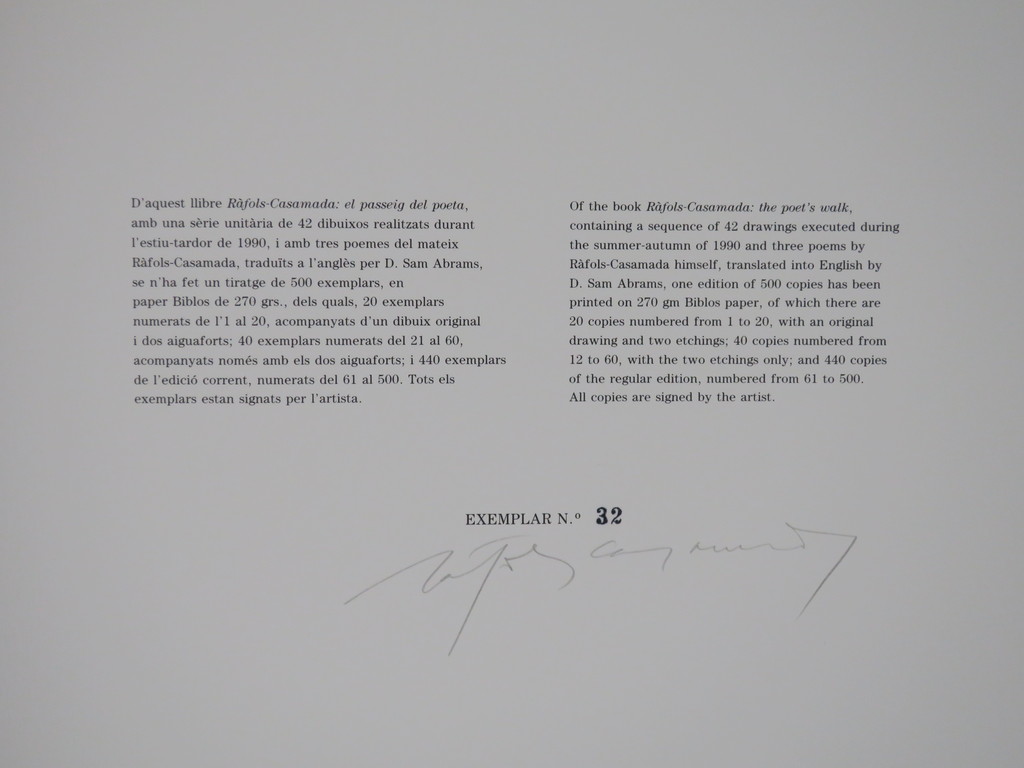 Albert Rafols Casamada: Portfolio met 2 etsen + boek, El passeig del poeta kopen? Bied vanaf 150!