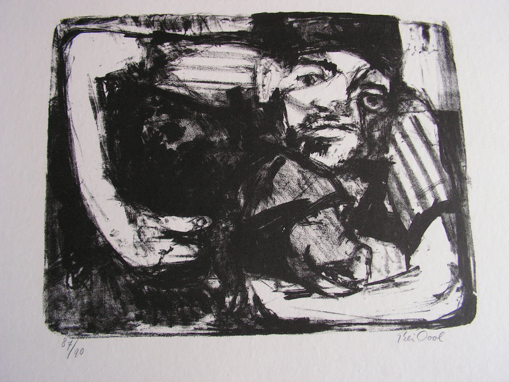 Rein Dool - ZT - Lithografie, gesigneerd en genummerd in potlood. Oplage 90. kopen? Bied vanaf 1!
